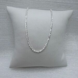 STERLING SILVER 925 Diamond Necklace 16” BRAND NEW